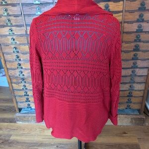 TanJay Women's Vibrant Red Cardigan